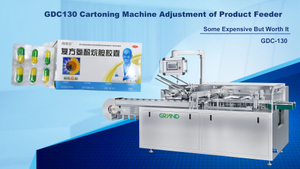 GDC130 Cartoning Machine 제품 피더 조정