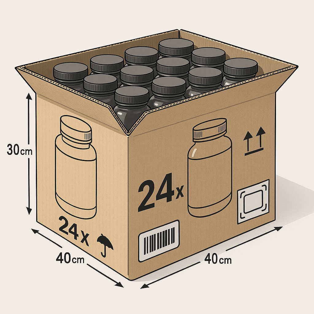 캡슐 병의 포장 다이어그램