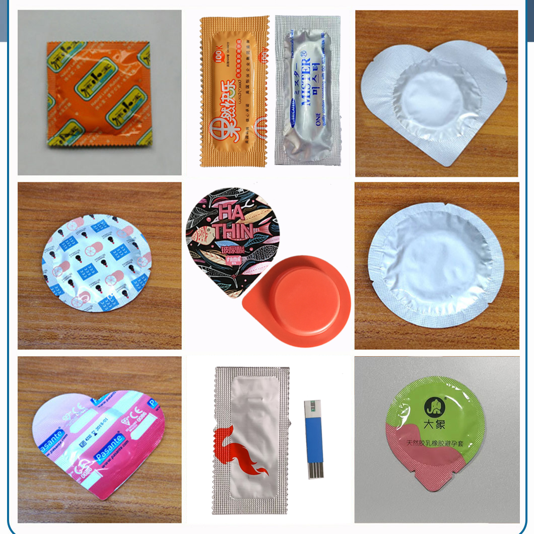 콘돔 포장 기계의 샘플