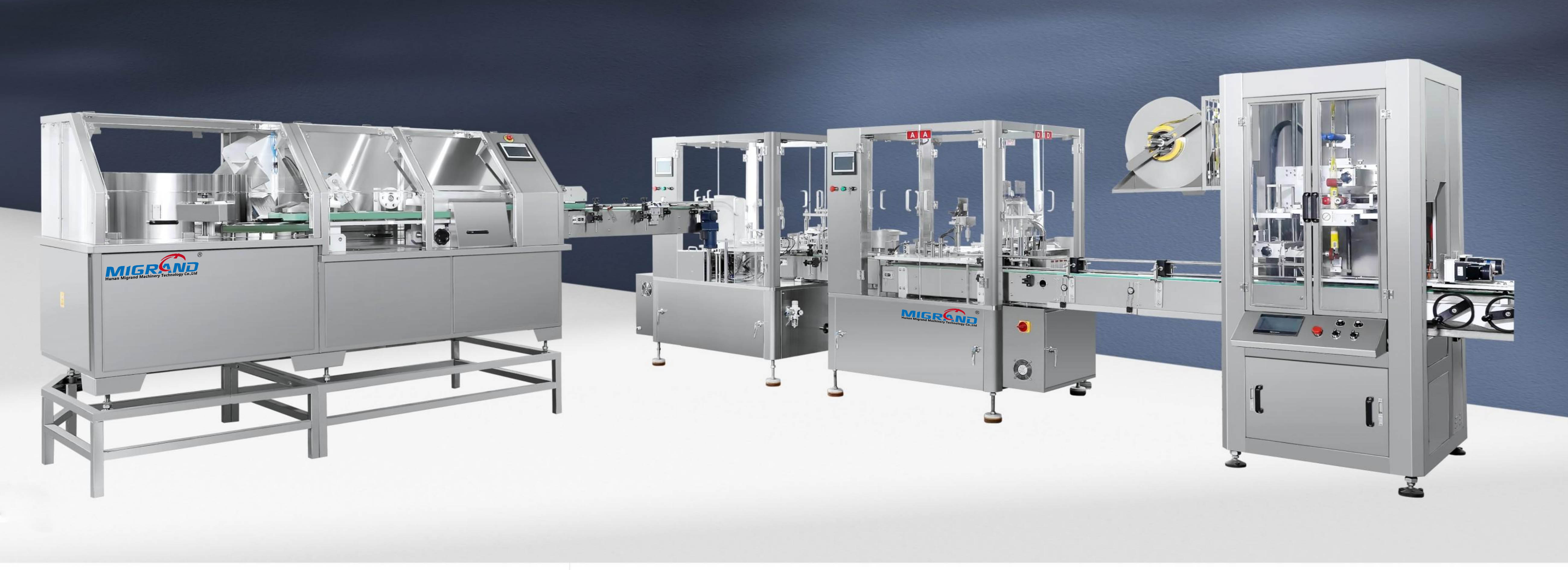 시럽 충전 기계 라인